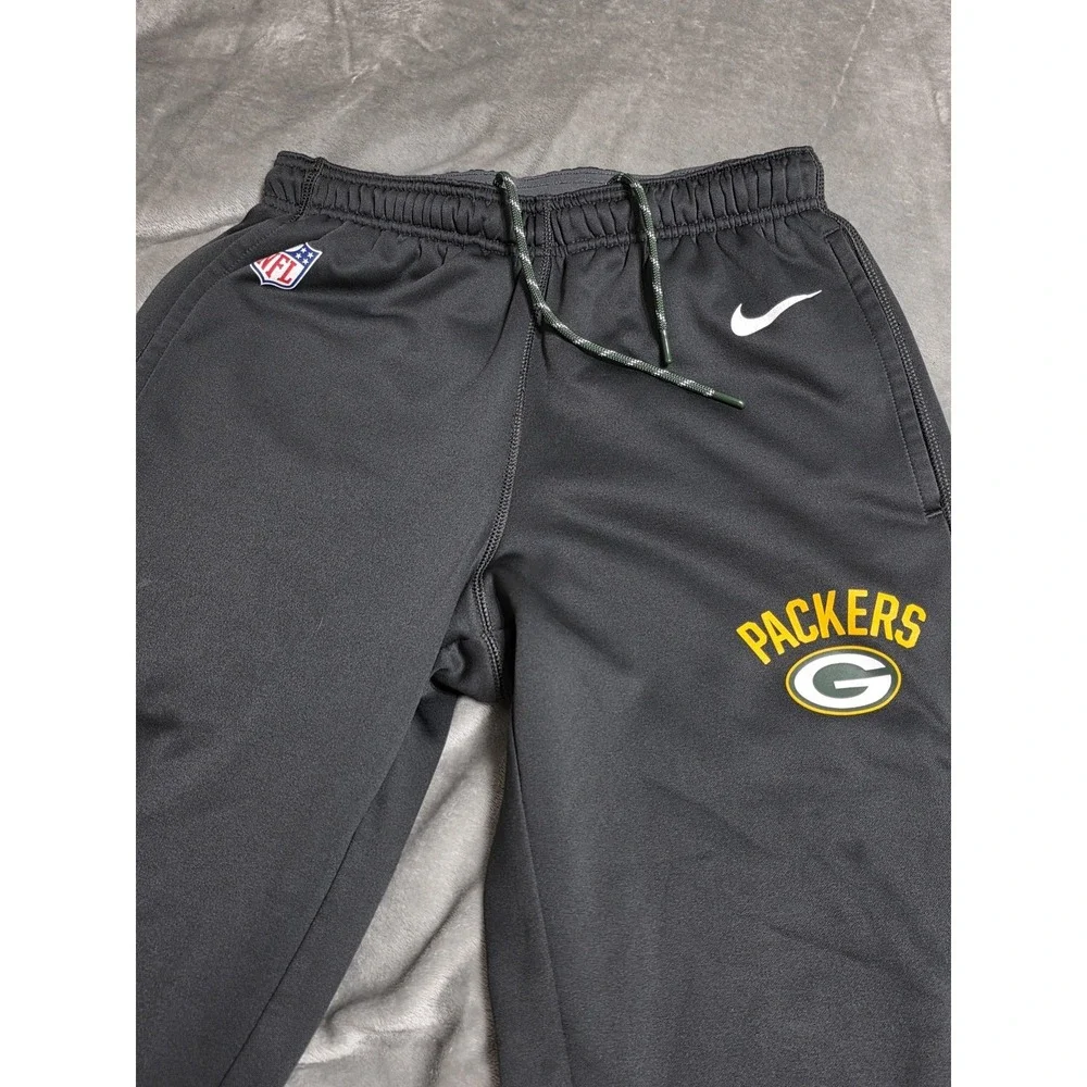 Green Bay Packers Pants Mens Small Gray NFL Football Nike Therma Fit On Field